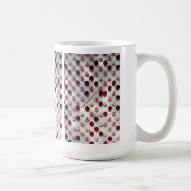 Happy Wedding Anniversary  Kaffemugg (Höger)