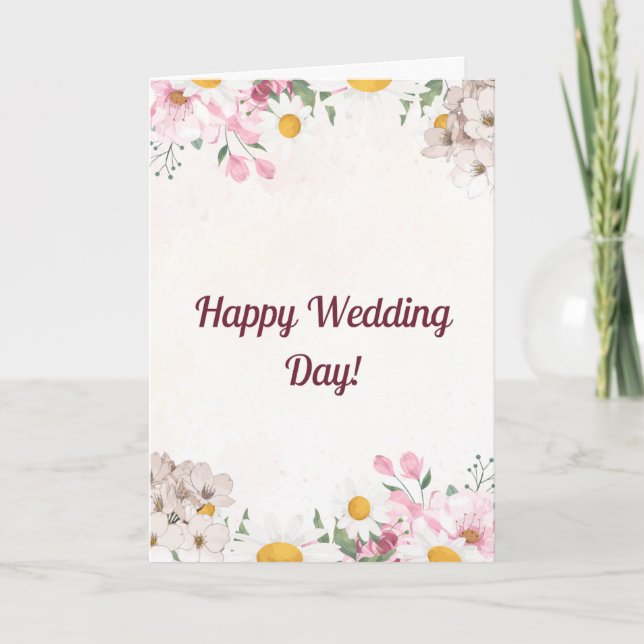Happy Wedding Day  Kort (Framsida)