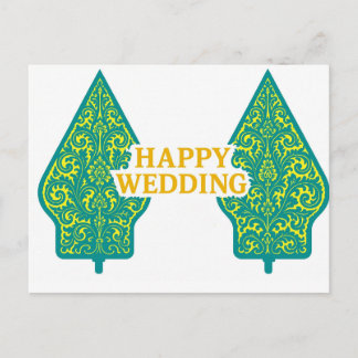 Happy Wedding Postcards Vykort