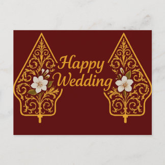 Happy Wedding Postcards  Vykort