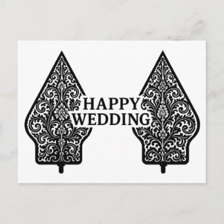 Happy Wedding Postcards  Vykort
