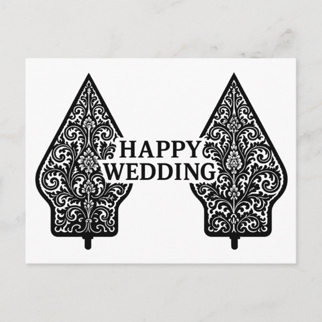 Happy Wedding Postcards  Vykort (Framsida)