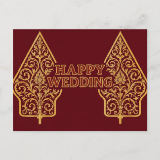Happy Wedding Postcards  Vykort