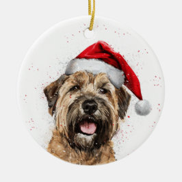 Happy Wheaten Terrier Dog Christmas Personalized Julgransprydnad Keramik