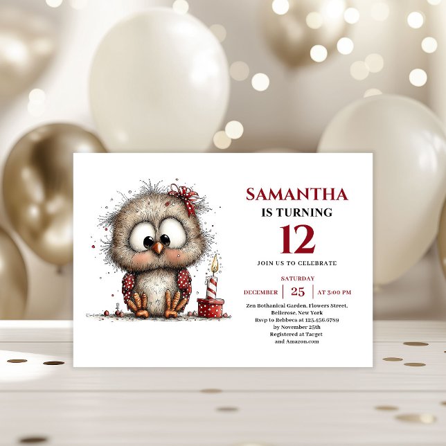 Happy Whimsical animals Party Theme kids birthday  Inbjudningar (Happy Whimsical animals Party Theme kids birthday invitation

)