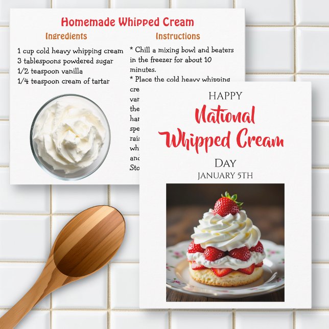Happy Whipped Cream Day | January 5th Vykort (Skapare uppladdad)