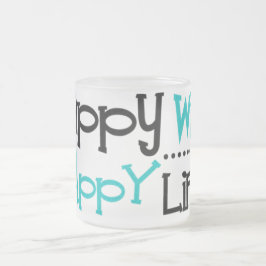 Happy Wife, happy Life-Tasse Frostad Glasmugg