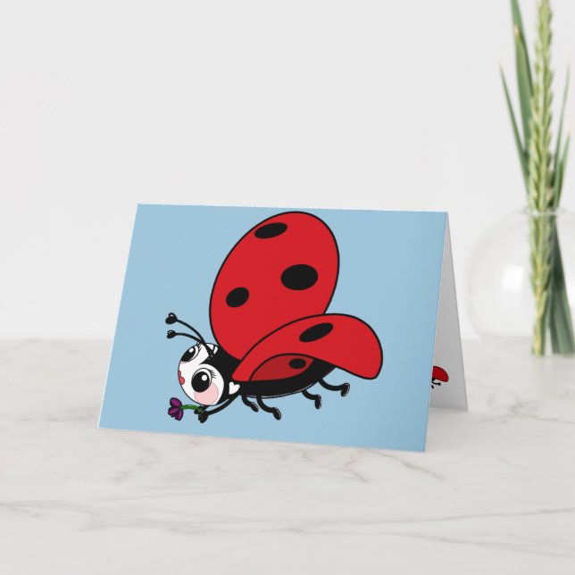 Happy Wings Ladybug  Kort (Framsida)