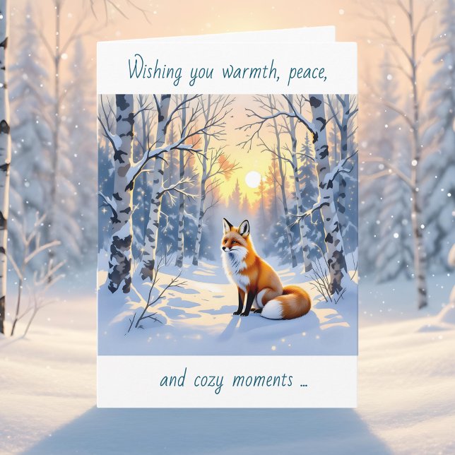 Happy Winter Solstice | Fox in Snow Kort (Skapare uppladdad)