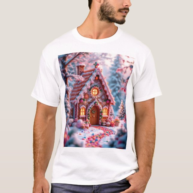 Happy winter with Christmas  T Shirt (Framsida)