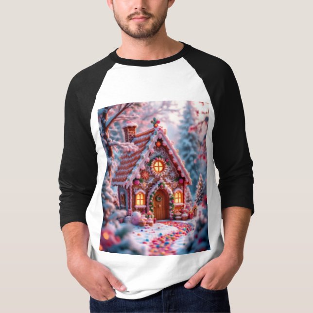 Happy winter with Christmas  T Shirt (Framsida)