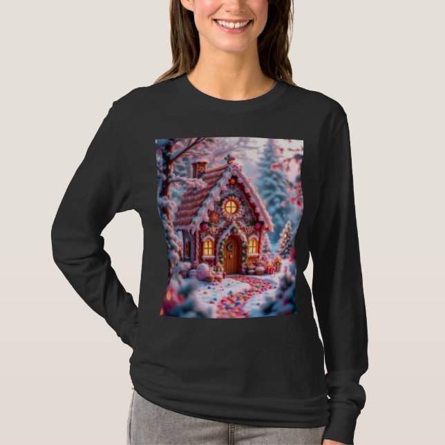 Happy winter with Christmas  T Shirt (Framsida)