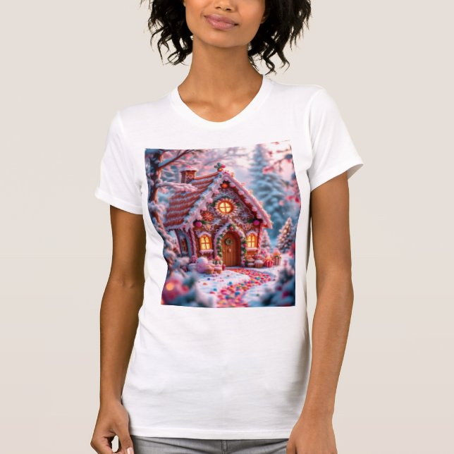 Happy winter with Christmas  T Shirt (Framsida)