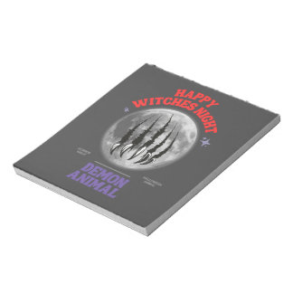 happy witches night demon animal anteckningsblock