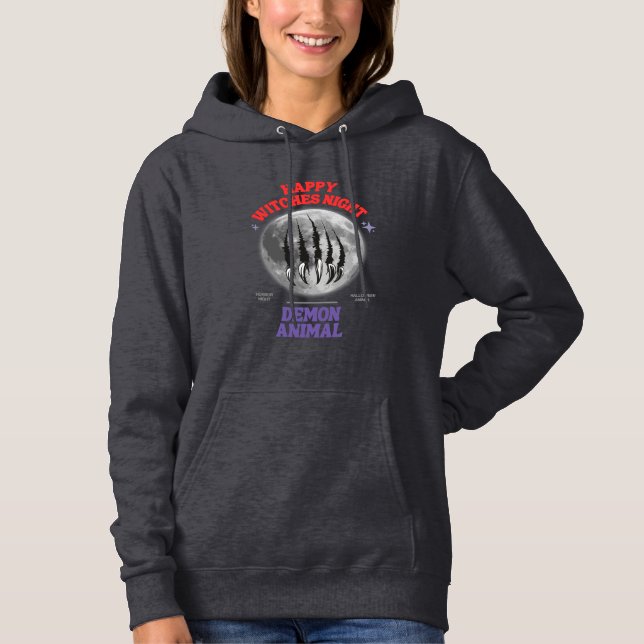 happy witches night demon animal t shirt (Framsida)
