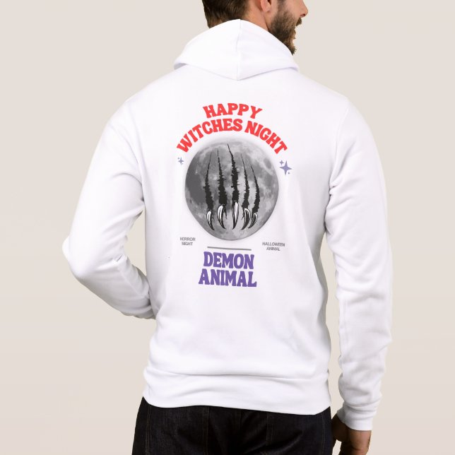 happy witches night demon animal t shirt (Baksida)