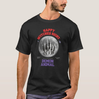 happy witches night demon animal t shirt