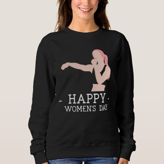 Happy Women s Day 2023 Boxing Embrace Equity Fit S T Shirt (Framsida)