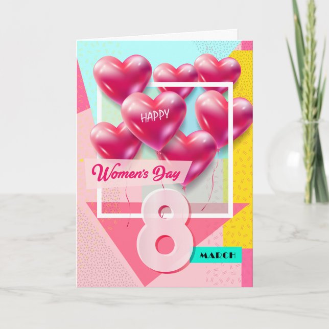 Happy Women’s Day! 8th March International Holiday Inbjudan (Framsida)