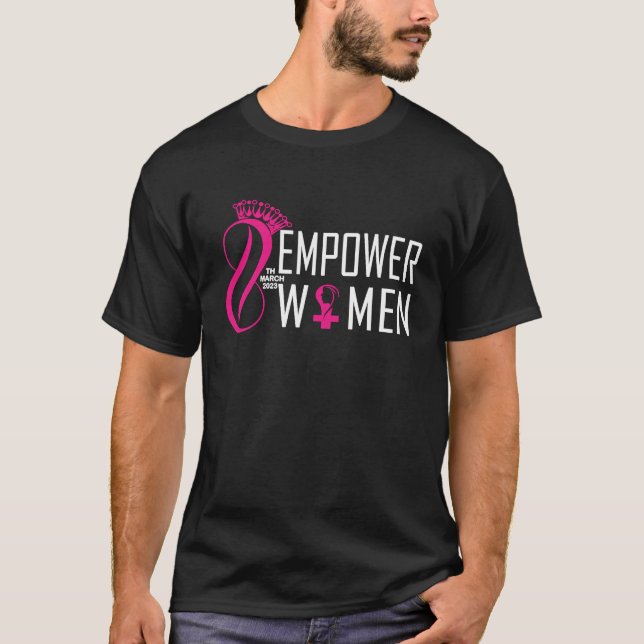Happy Women's Day 8 March international women's da T Shirt (Framsida)