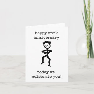 Happy Work Anniversary, Celebrate You, Minimalist Kort