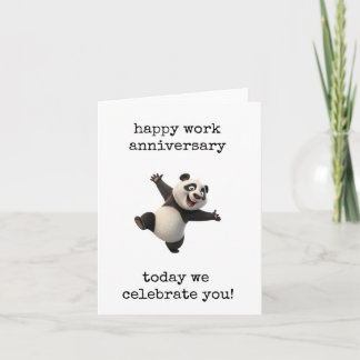 Happy Work Anniversary, Celebrate You, Panda Bear Kort