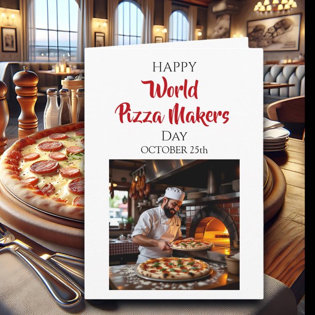 Happy World Pizza Makers Day  | October 25th Kort (Skapare uppladdad)