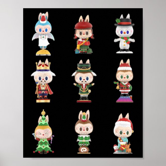 Happy Xmas Labubu Lover Cute Labubu The Monsters C Poster (Framsidan)