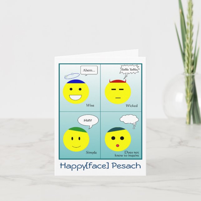 Happyface Pesach Kort (Framsida)