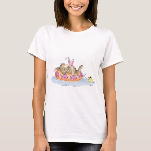 HappyHoppers® kvinna bekläda T Shirt (Framsida)