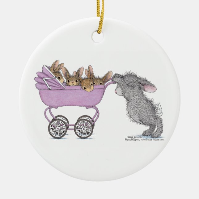 HappyHoppers® prydnad Julgransprydnad Keramik (Framsidan)