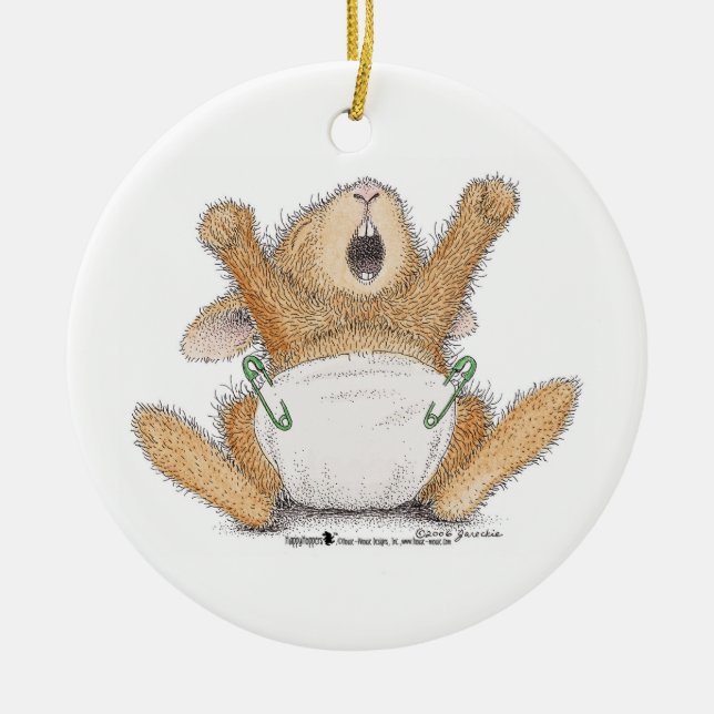 HappyHoppers® prydnad Julgransprydnad Keramik (Framsidan)