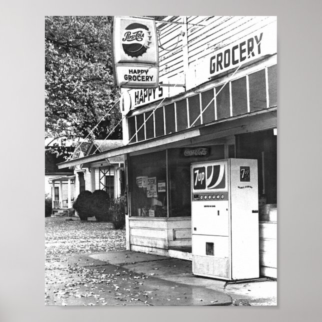 Happy's Grocery Store, Ottawa, Kansas 1970s Poster (Framsidan)