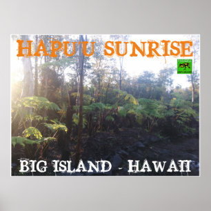 HAPU SUNRISE BIG ISLAND HAWAII POSTER