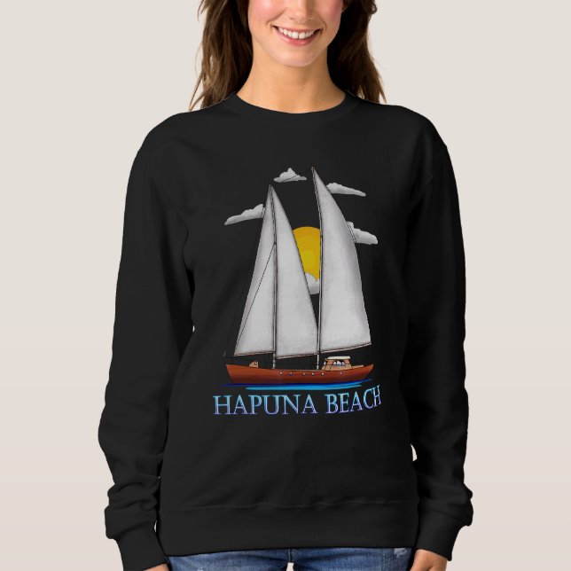 Hapuna Beach Coastal Nautical Sailor Desig T Shirt (Framsida)