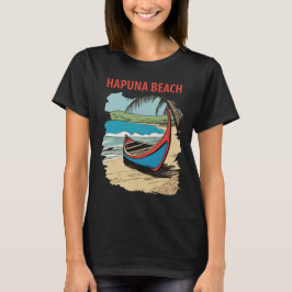 Hapuna Beach Hawaii Outrigger Reseskirtor T-Shirt