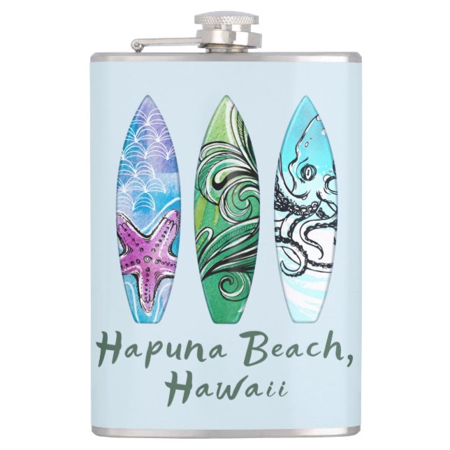 Hapuna Beach Hawaii Surfbrädor  Fickplunta (Framsidan)