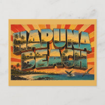 Hapuna Beach Hawaii Vit Sand Lavakust Konst