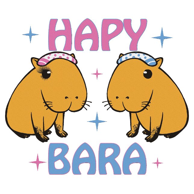 Hapybara - Funny capybara T Shirt (Skapare uppladdad)