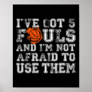Har 5 Fouls Bysketbyll Gift Manar Women Boys Gi Poster