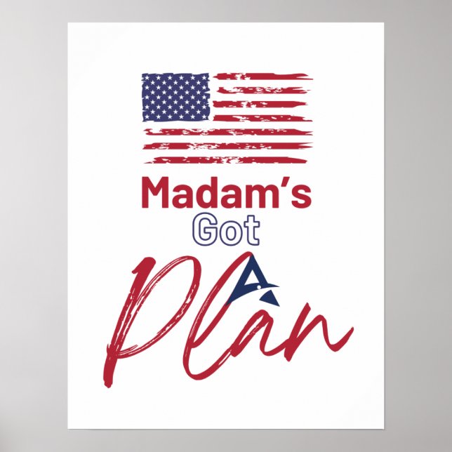 Har A Plan Amerikanska Flagga Poster (Framsidan)