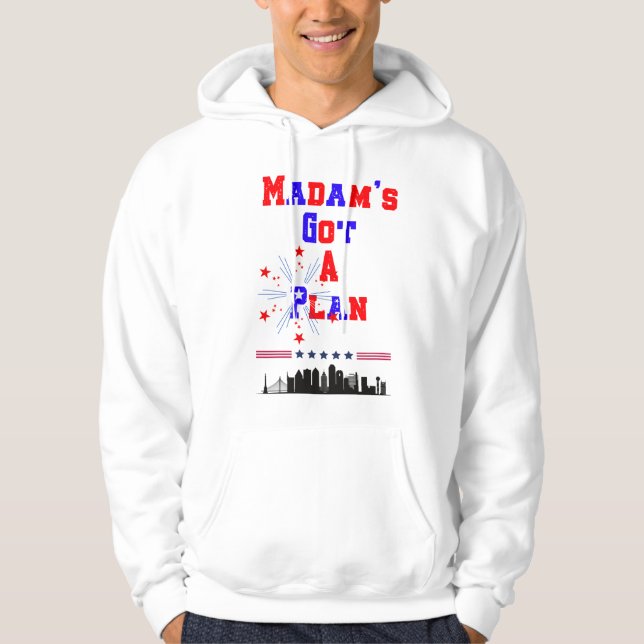 Har A Plan Male Patriotic Hoodie (Framsida)