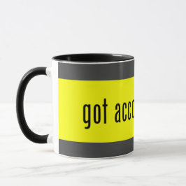 Har Accountability - Gult and Black Lettering Mugg