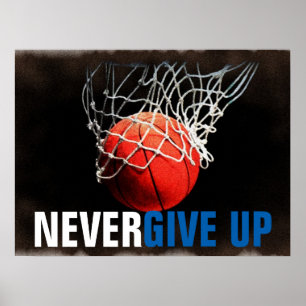 Har aldrig Ge upp en lyckad basket Poster