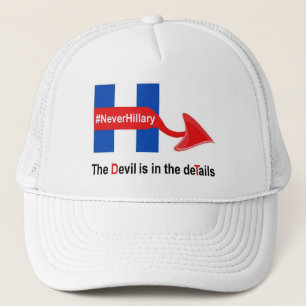 Har aldrig Hillary Djävulens Detaljer Truckerkeps