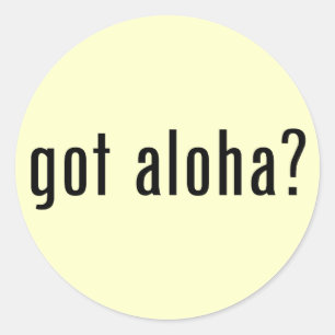 har aloha? runt klistermärke