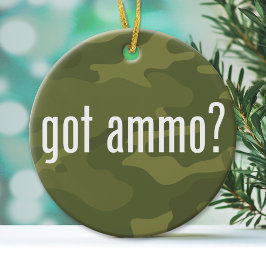 Har ammo? - enkelsidig julgransprydnad keramik