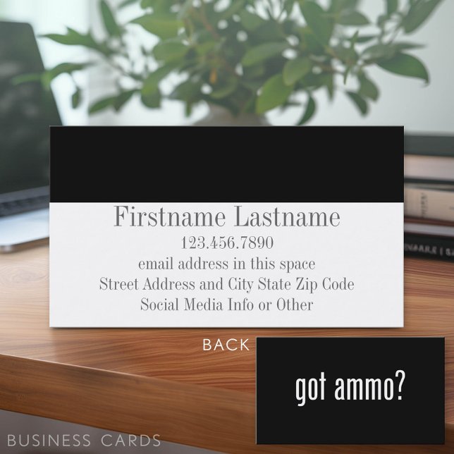 har ammo? visitkort (Custom Business Card Template)
