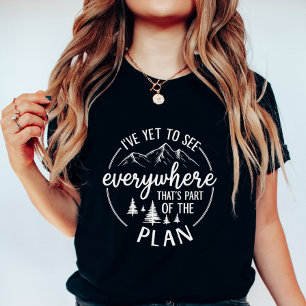 Har ännu inte sett; Wanderlust Mountain Sommar T Shirt