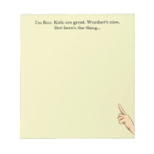 Här är anteckningsblocket Sak